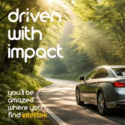 A car being driven through a shady road